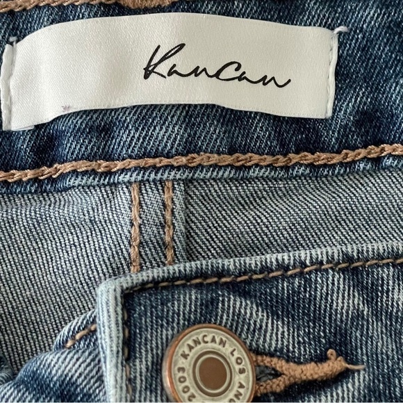 Kancan Juniors Size 11/29 Distressed Paint Spattered Boyfriend Style Jeans - Picture 7 of 8